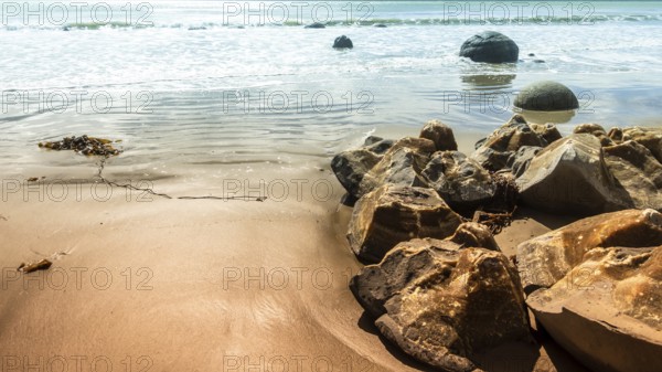 An image of the boulders at the beach of Moeraki New Zealand