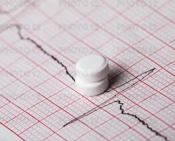 Cardiogram and nitroglycerin, the concept for strokes and heart attacks