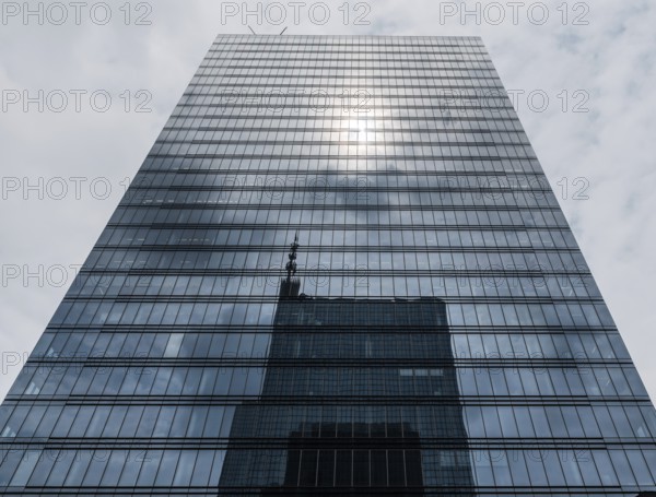 Schaerbeek, Brussels/ Belgium, 06 08 2018: View over the towers of the financial Little Manhattan