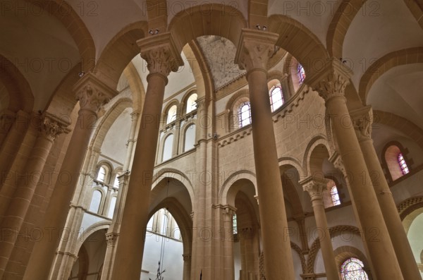 France Paray-le Monial Burgundy Basilica Sacre-Coeur. Begun around 1100 View through the choir