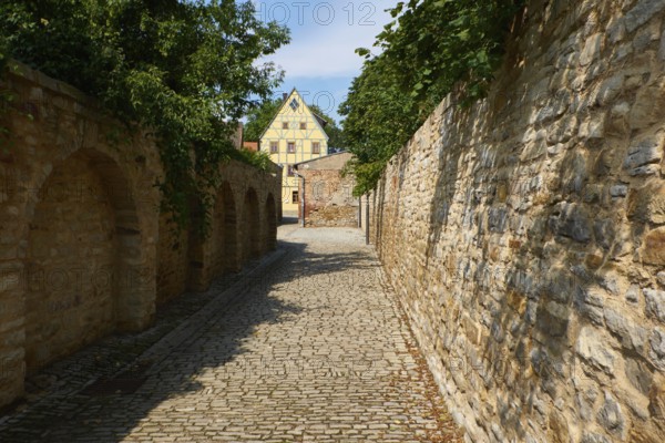 Merseburg, historic city wall, Saxony-Anhalt, Germany