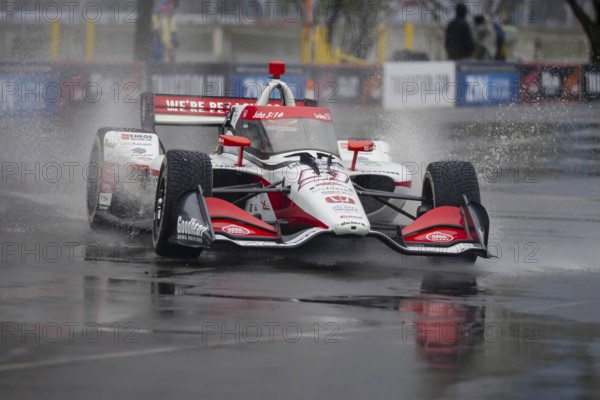 INDYCAR Series driver, STING RAY ROBB (R) (51) of Payette, Idaho, travels through the turns during