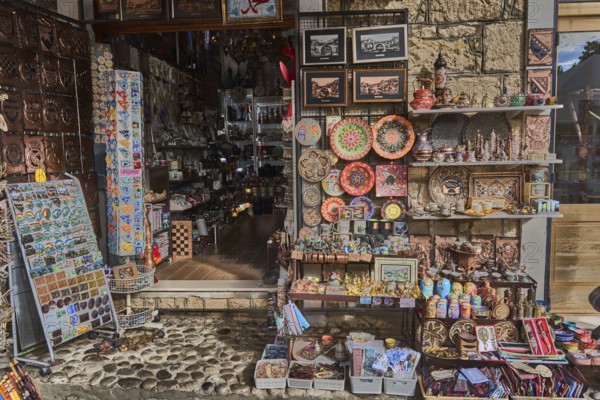 Souvenir shop in the alleys of the old town, Mostar, Bosnia and Herzegovina