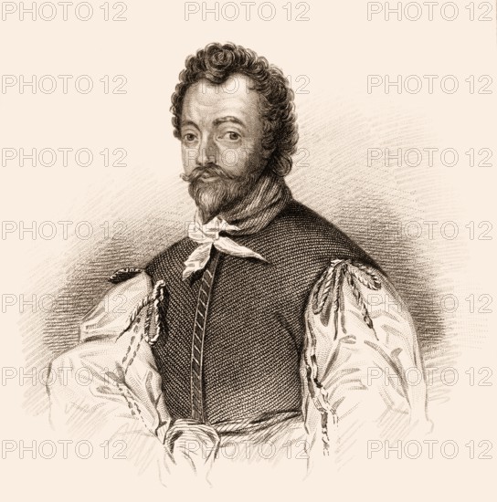Sir Francis Drake, ca. 1540-1596, englischer Seefahrer, Pirat, Entdecker, Vizeadmiral und der erste
