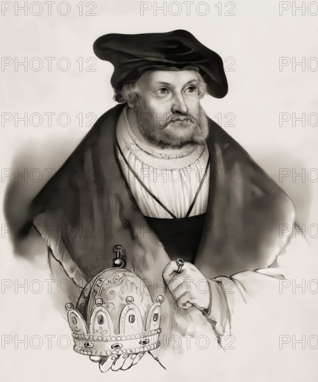 Frederick III or Frederick the Wise, 1463 - 1525, Prince-elector of Saxony, digitally edited,