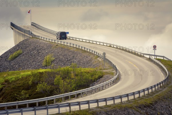 Storseisundet Bridge (Norwegian: Storseisundbrua) : Atlantic Highway (Atlanterhavsveien) . It
