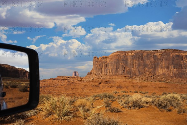 Monument Valley is a unique geological formation. The USA. Huge masses of red sandstone - outliers