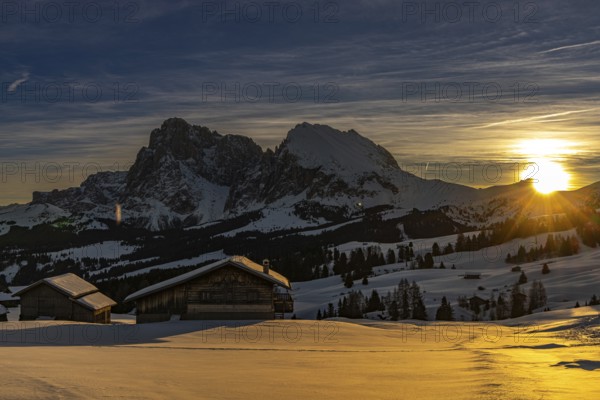 Sunrise on the Seiser Alm, South Tyrol, Italy