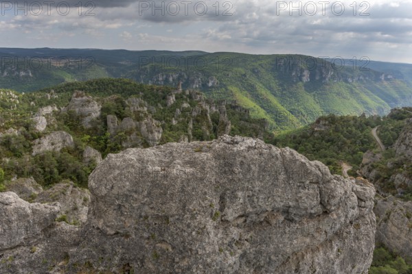 The city of stones, within Grands Causses Regional Natural Park, listed natural site with Dourbie