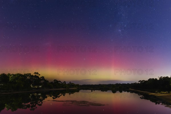 MELBOURNE, AUSTRALIA, AUGUST 12: Increased solar activity results in the Aurora Australis being