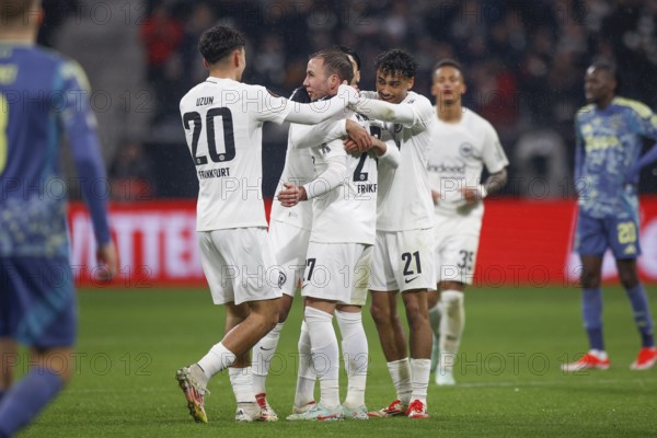 Football, Europa League, round of 16 second leg, 2024/2025, Eintracht Frankfurt vs. Ajax Amsterdam,