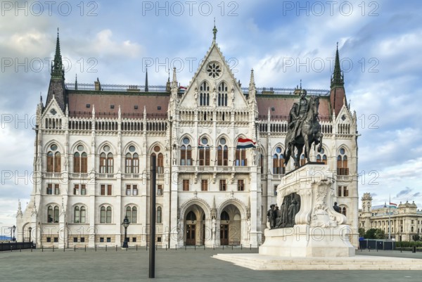 Hungarian Parliament Building was designed in neo-Gothic style and opened in 1902, Budapest,