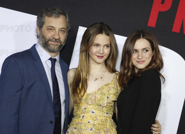 Judd Apatow, Maude Apatow and Iris Apatow at the Los Angeles premiere of 'Blockers' held at the