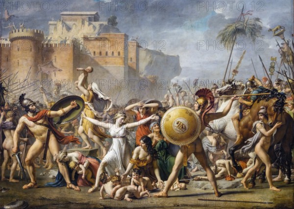 The abduction of the Sabines, Jacques-Louis David, Louvre Museum, National Museum of France, Paris,