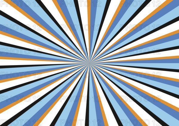 Radiant background in blue and orange tones