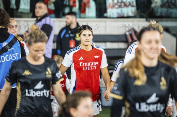 MELBOURNE, AUSTRALIA, MAY 24: Kyra Cooney-Cross of Arsenal Women FC whilst playing against the