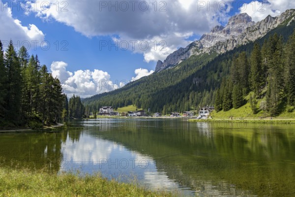 LAKE MISURINA, VENETO/ITALY, AUGUST 9 : View of Lake Misurina near Auronzo di Cadore, Veneto, Italy