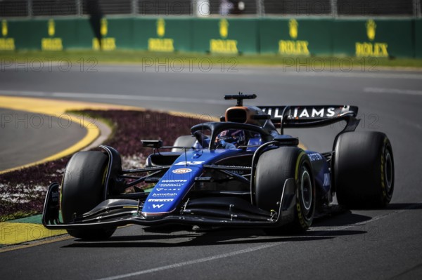 MELBOURNE, AUSTRALIA, MARCH 22: Alex Albon of Thailand drives the Williams FW46 Mercedes during