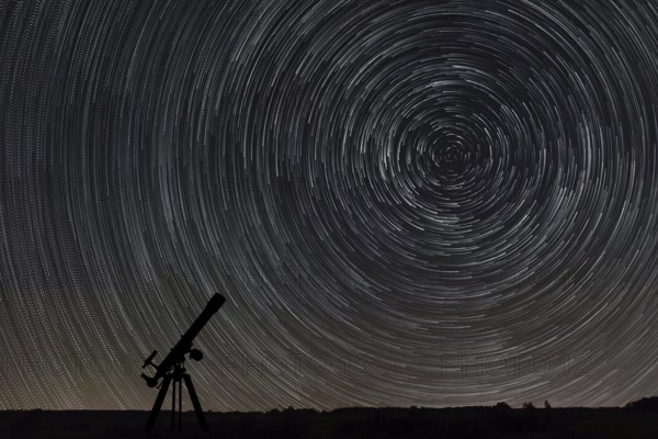 Star Trails over Night sky. Night sky startrails
