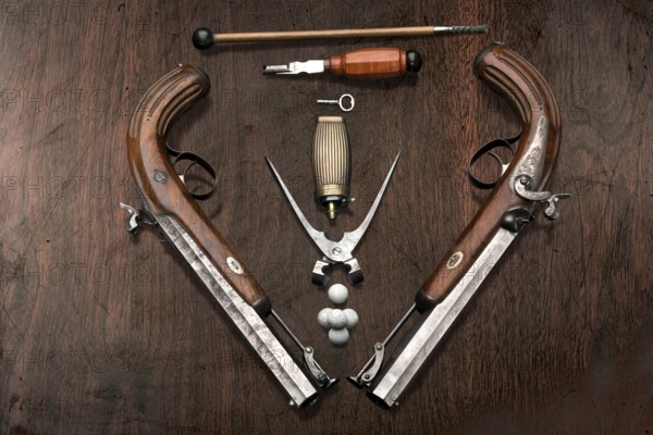 Duelling pistols became an indispensable attribute of high-ranking personalities, as was already
