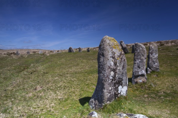 Scorhill Stone Circle in Dartmoor in Great Britain - HDR Image
