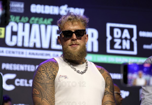 Jake Paul at Jake Paul vs. Julio Cesar Chavez Jr. Press Conference held at the Avalon in Hollywood,