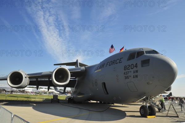 C-17A Globemaster III military cargo aircraft at the ILA Berlin-Brandenburg
