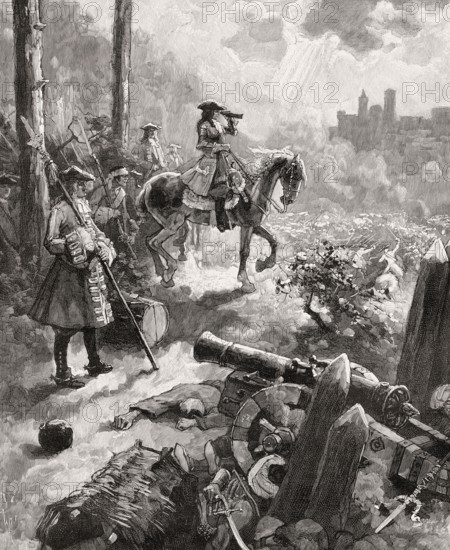 The Imperial army led by Prince Eugen defeats the Turkish army led by Chalil Pascha, Battle of