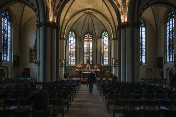 Ootmarsum, Overijssel, The Netherlands, July 13, 2024 - Roman catholic interior design of the Holy