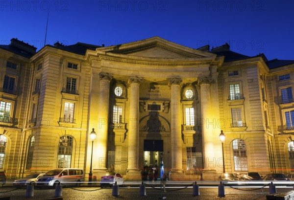 Facade of Sorbonne University, square of the Grands Hommes, Paris, Ile-de-france, France