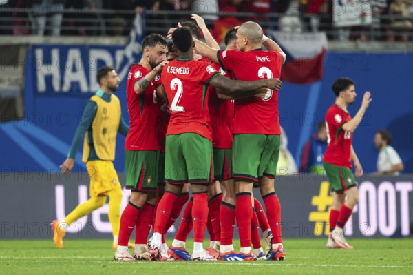 LEIPZIG, GERMANY - JUNE 18, 2024: Euro 2024 Groupe F match Portugal vs Czechia 2:1. Team of