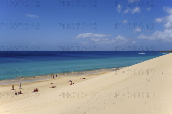Dune on the beach, Morro Jable, Playa del Matorral, Jandia Peninsula, Fuerteventura, Canary
