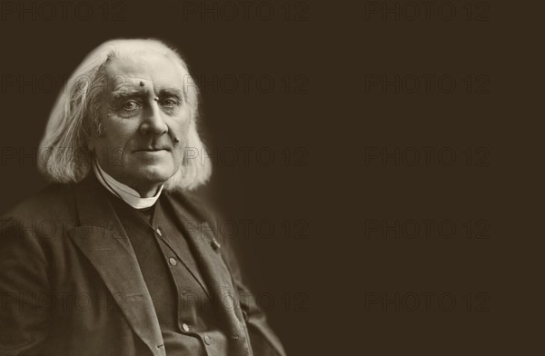 Portrait of Franz Liszt, 1811-1886, Hungarian composer, virtuoso pianist, photograph by Nadar,