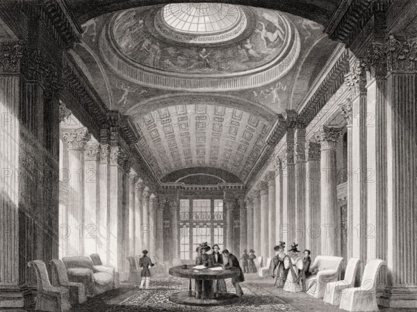 The interiors of the Advocates Library, Edinburgh, Scotland, 19th century, from Modern Athens by Th