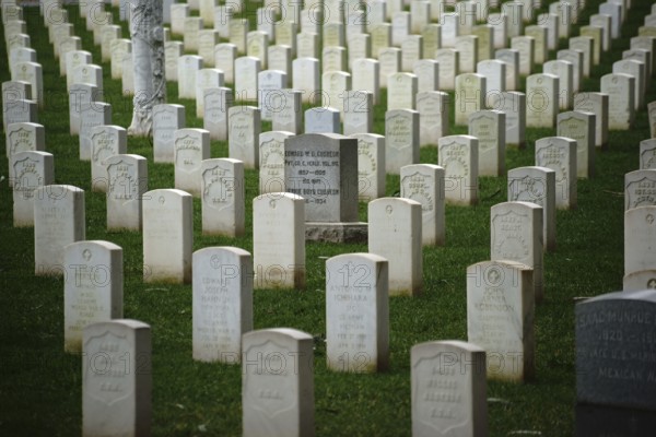 San Fransisco, United States - December 21, 2015: The United States National Cemetery in San