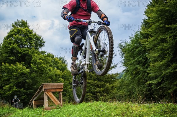 Dounhill scene in a bike park