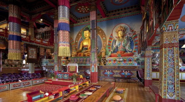 La Boulaye, TEMPLE OF THE 1000 BUDDHAS, founded in 1987 by Tibetan monks. Lamaist centre combined