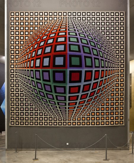 Aix en Provence, Vasarely MuseumBuilt 1973-76. spatial illusionistic textile op-art wall