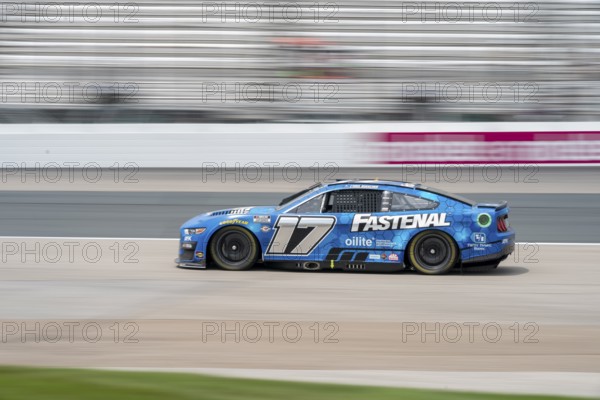 NASCAR Cup Driver, Chris Buescher (17) takes to the track to practice for the Crayon 301 at the New