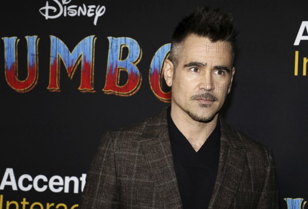 Colin Farrell at the World premiere of 'Dumbo' held at the El Capitan Theatre in Hollywood, USA on