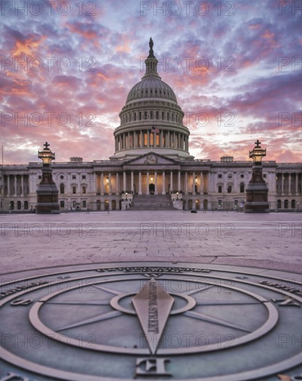 The United States Capitol, the meeting place of the United States Congress, located on Capitol Hill