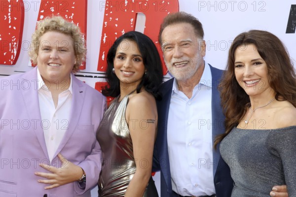 Fortune Feimster, Aparna Brielle, Fabiana Udenio and Arnold Schwarzenegger at Netflix's 'Fubar'