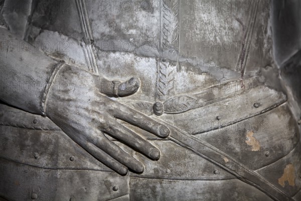 Epitaph for Heinrich von Grone, detail, St.Michael Church, Kirchbrak, district of Holzminden,