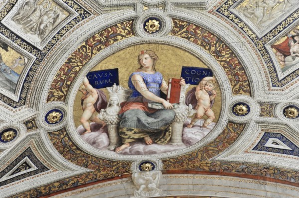 Vatican Museums, Vatican City, Vatican, Rome, Lazio, Italy, Allegorical depiction of a woman with