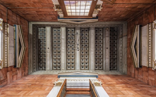 Athens Old Town, Attica, Greece, 12 28 2019 Interior of the Greek National Academy in neo classical