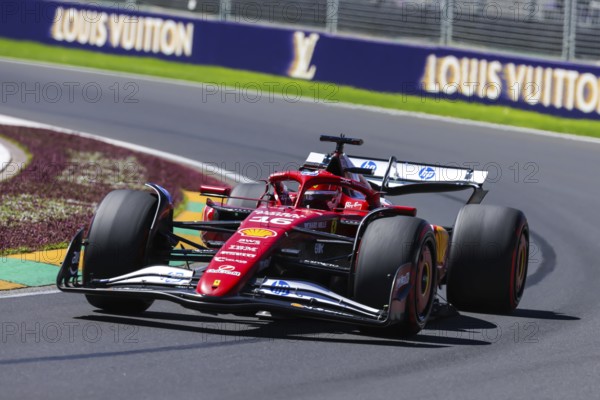 MELBOURNE, AUSTRALIA - MARCH 14: Charles Leclerc of Monaco drives the Scuderia Ferrari HP SF-25