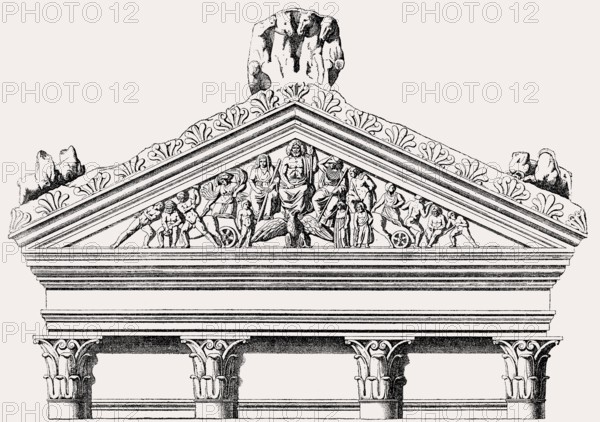The Temple of Jupiter Optimus Maximus, or Temple of Jupiter Capitolinus, Ancient Rome,
