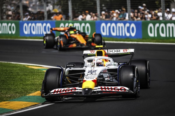 Yuki Tsunoda of Japan drives the Visa Cash App Racing Bulls F1 Team VCARB 02 during third practice