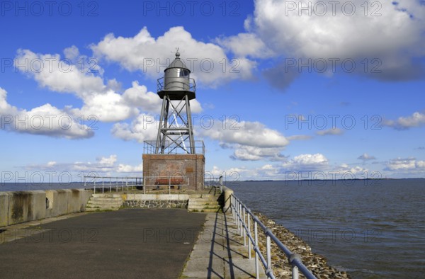 Wilhelmshaven, cross light at the Alte Mole, Wilhelmshaven, Lower Saxony, Federal Republic of