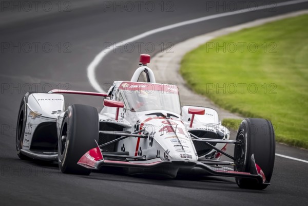 STING RAY ROBB (41) of Payette, Idaho comes off turn 3 during a practice for the 108th Running of